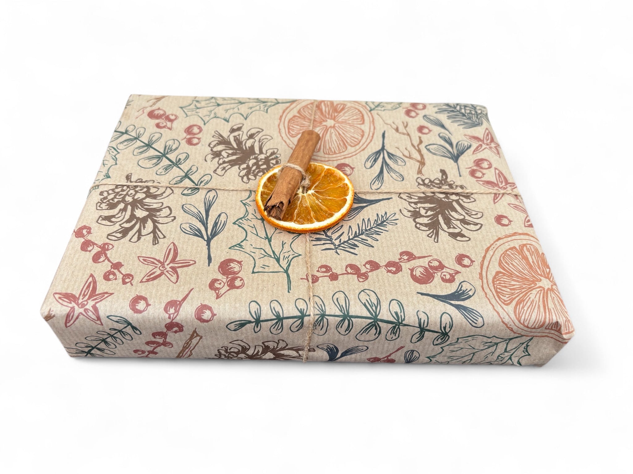 Christmas Dried Orange Recycled Wrapping Paper