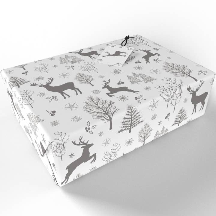 Christmas Scandi Deer Eco Wrapping Paper